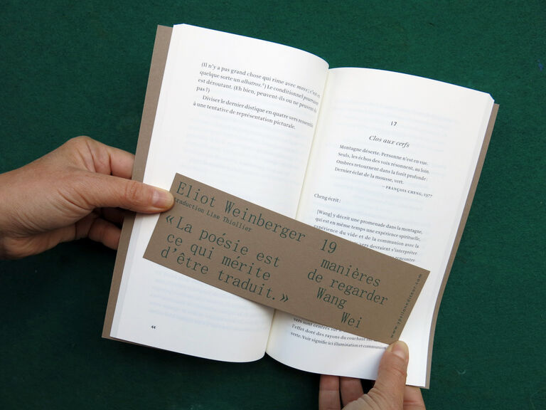 19 manières de regarder Wang Wei — Eliot Weinberger