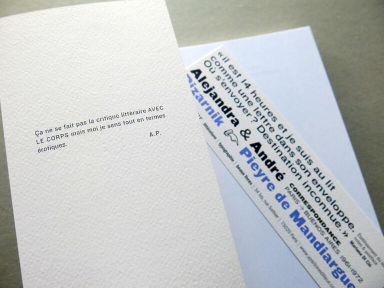 Correspondance — Alejandra Pizarnik, André Pieyre de Mandiargues