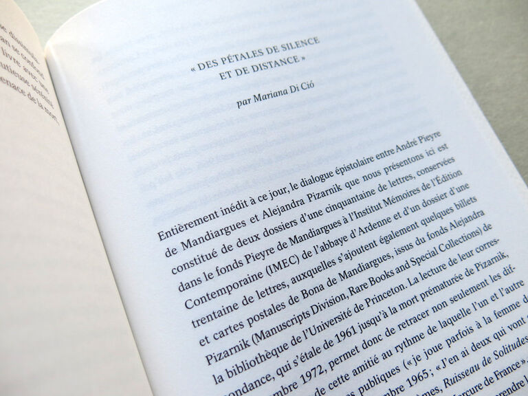 Correspondance — Alejandra Pizarnik, André Pieyre de Mandiargues