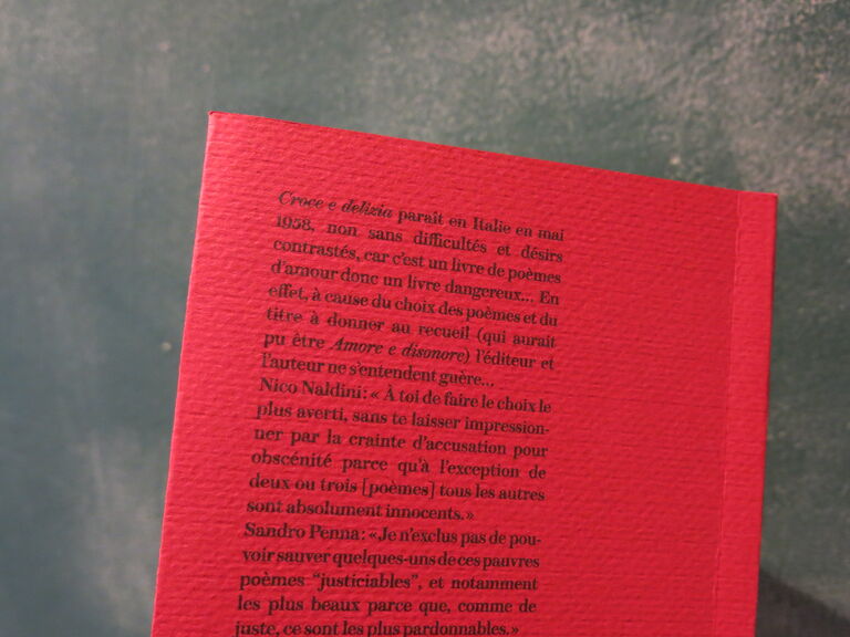 Croix et délice — Sandro Penna, Natalia Ginzburg, Amelia Rosselli, Pier Paolo Pasolini