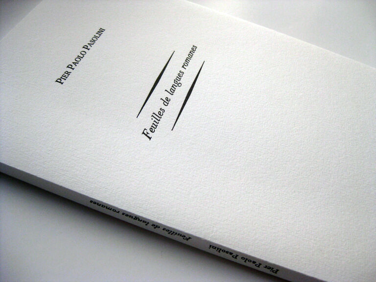 Feuilles de langues romanes — Pier Paolo Pasolini