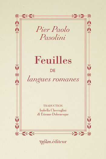 Feuilles de langues romanes — Pier Paolo Pasolini