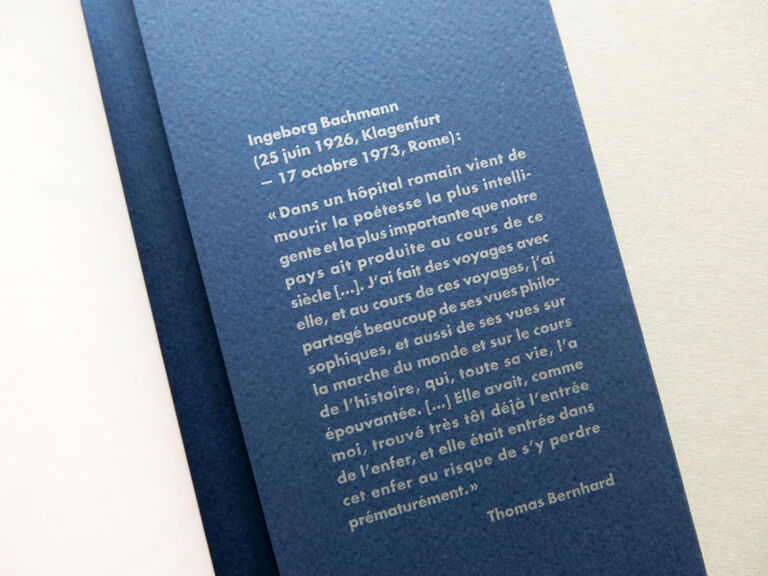 Le dicible et l’indicible — Ingeborg Bachmann