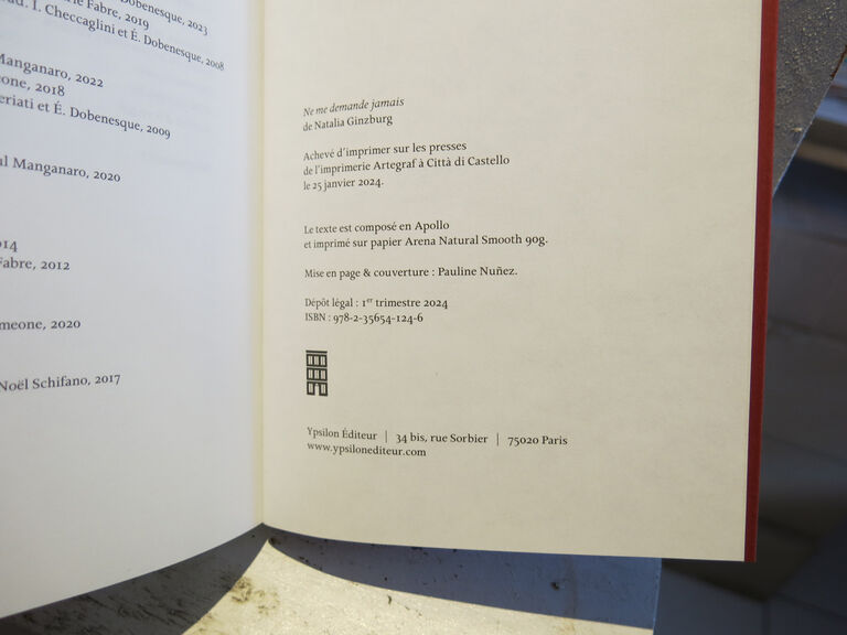 Ne me demande jamais — Natalia Ginzburg