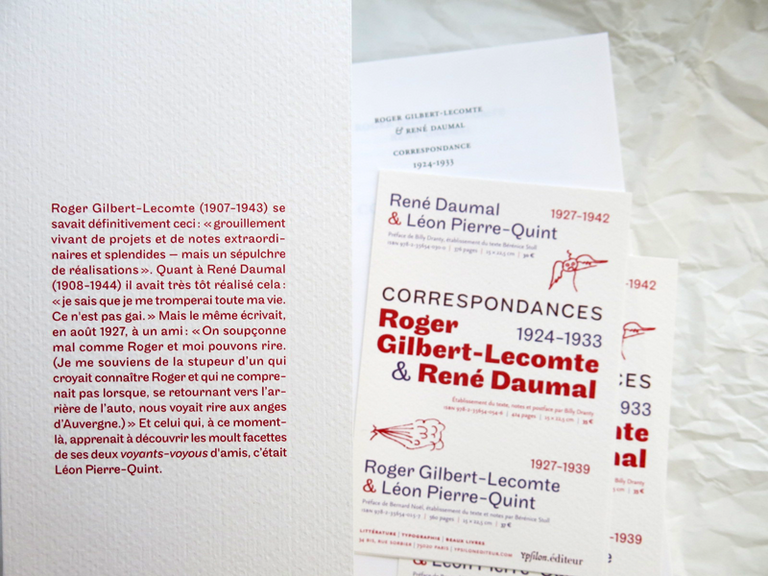 Correspondance — Roger Gilbert-Lecomte, René Daumal